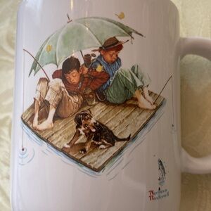1987 Norman Rockwell Fisherman’s Paradise Illustrated Mug